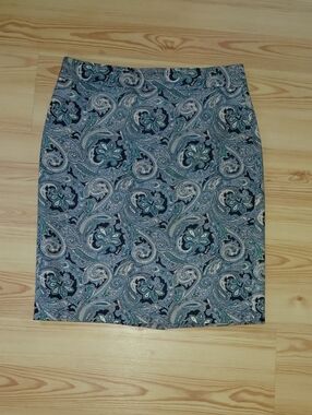 Ann Taylor Paisley Pencil Skirt